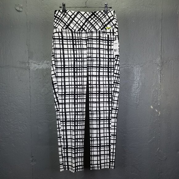 Swing Control Pants Women's 2 Paint Stripe Print Black & White Mid-Rise Golf NEW - Picture 1 of 16